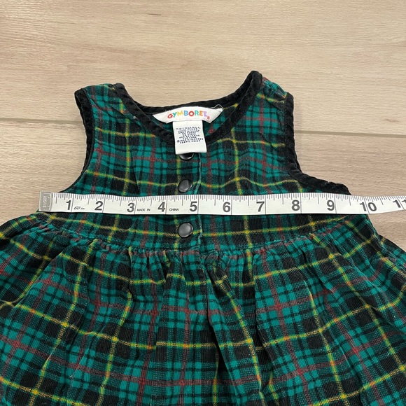 VTG Gymboree Dress XXS 12-18 Months Girls Toddler Plaid Holiday Rainbow Tag - Picture 3 of 5